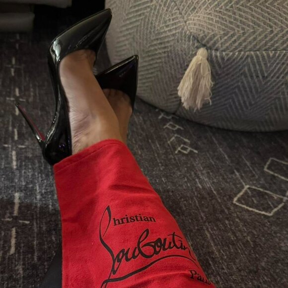 Christian Louboutin Pigalle Follies 100 Black Heels - Picture 7 of 8